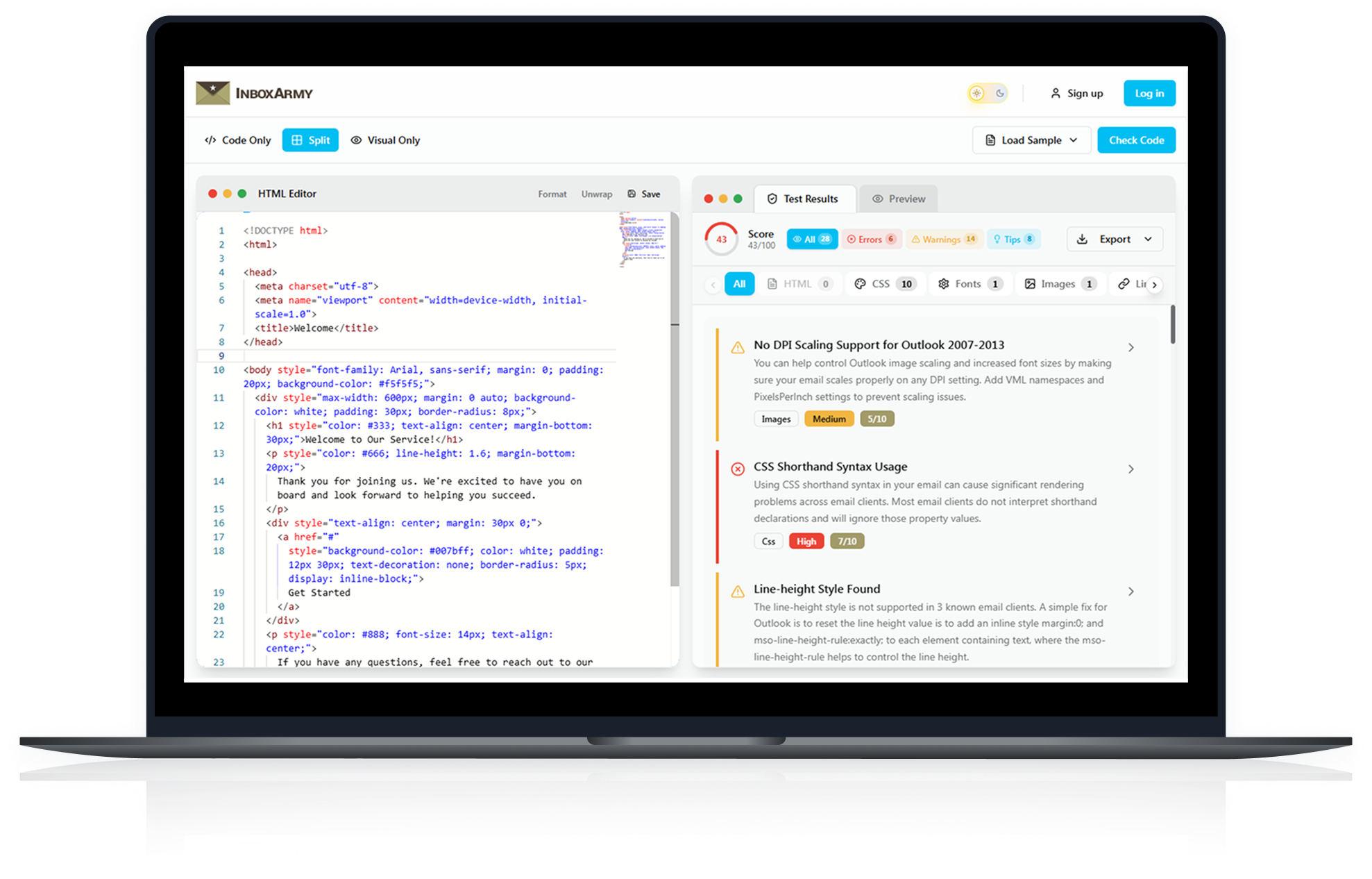Email Checker Tool Interface