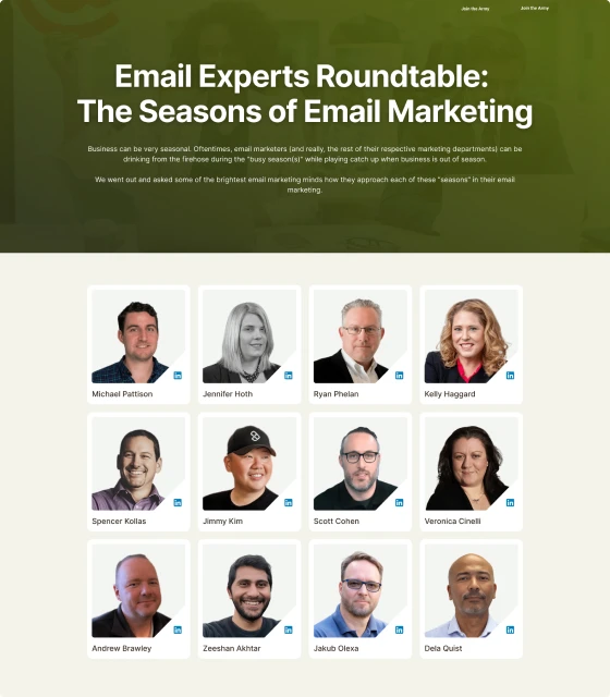 Email Experts Roundtable: The Seasons of Email Marketing