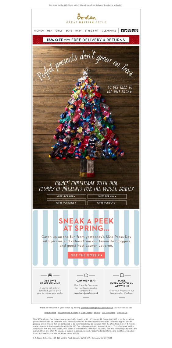 Holiday email templates_Boden Holiday email templates_Boden