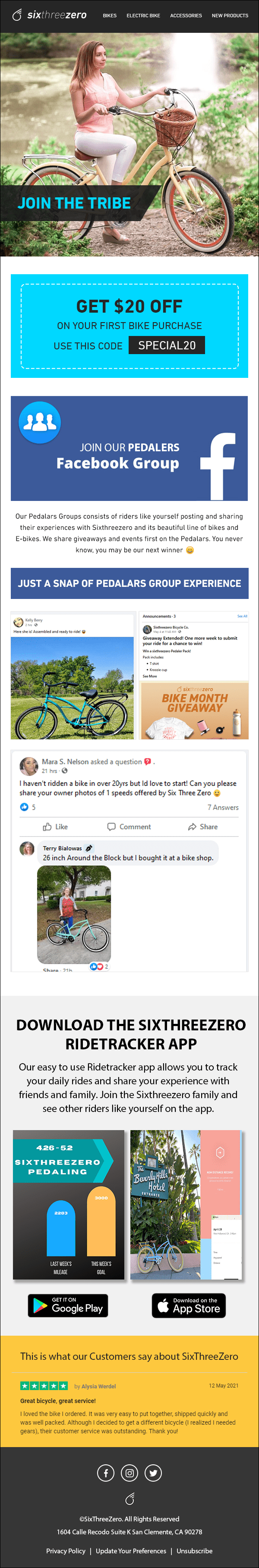 Email Marketing Example for eCommerce — SixThreeZero