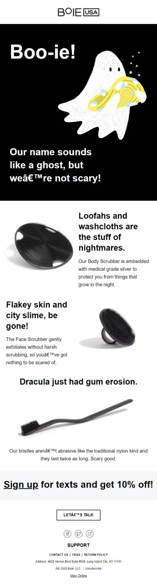 Halloween Email Campaign Example — BOIE