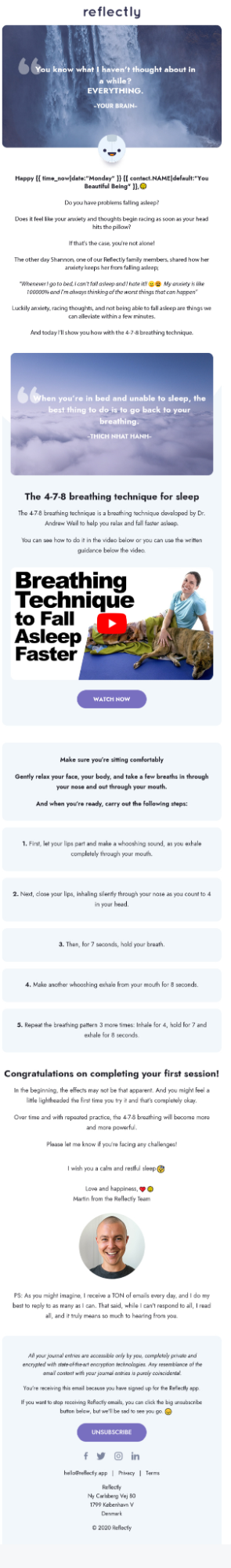 SaaS Newsletter Email Campaign — Reflectly