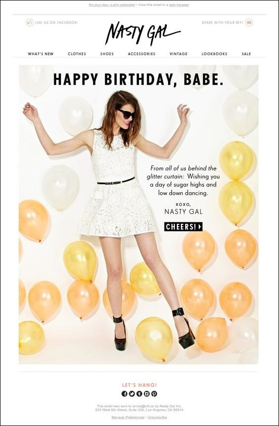 Nasty gal klaviyo emaiL FLOW EXAMPLES