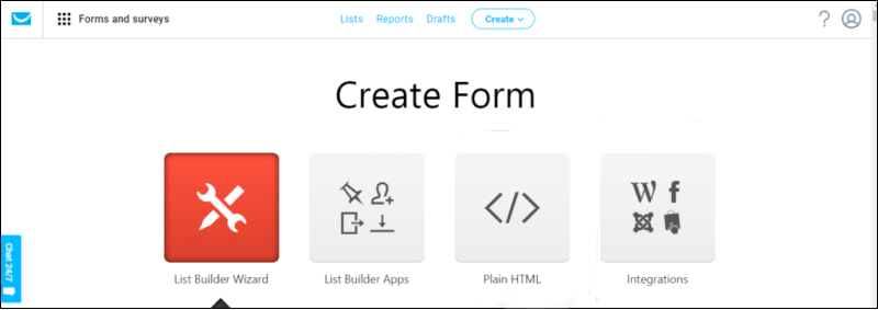 Getresponse registration form