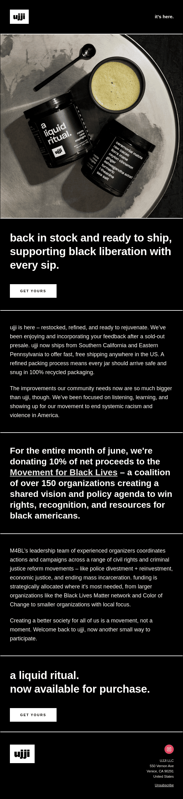 Ujji's email connected audience emotionally