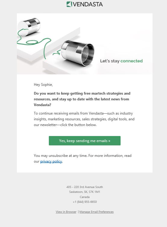 Permission Review Email