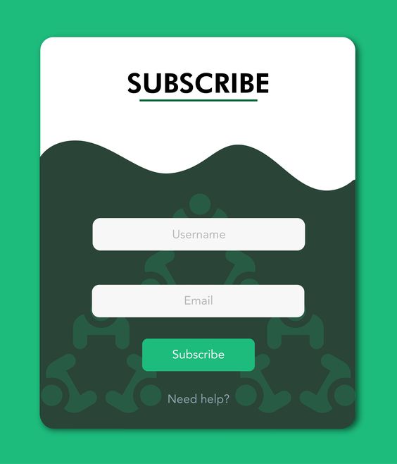 Wave patterns signup form