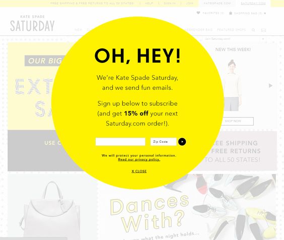 kate spade signup form
