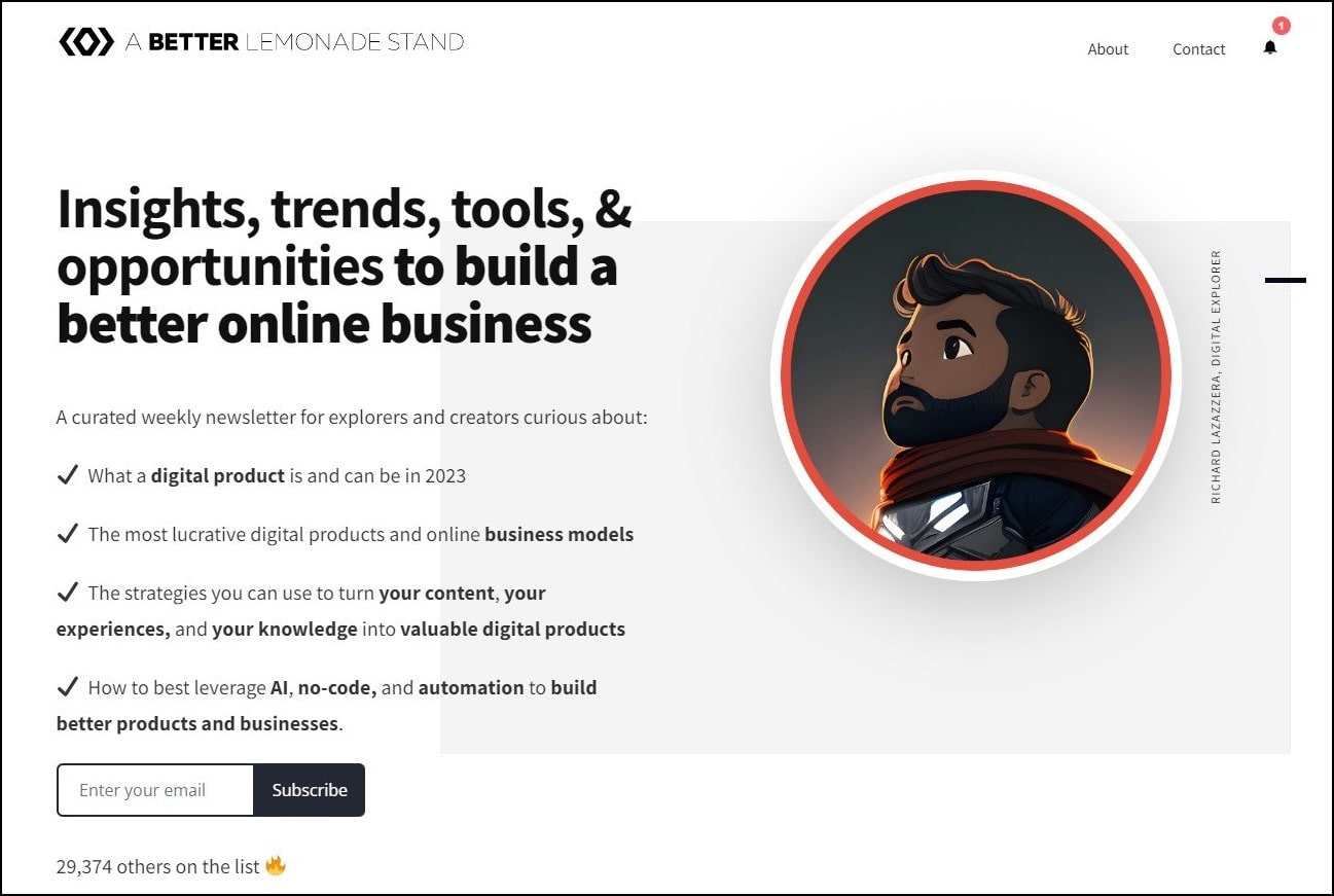 A better lemonade stand - Niche based ecommerce Newsletter