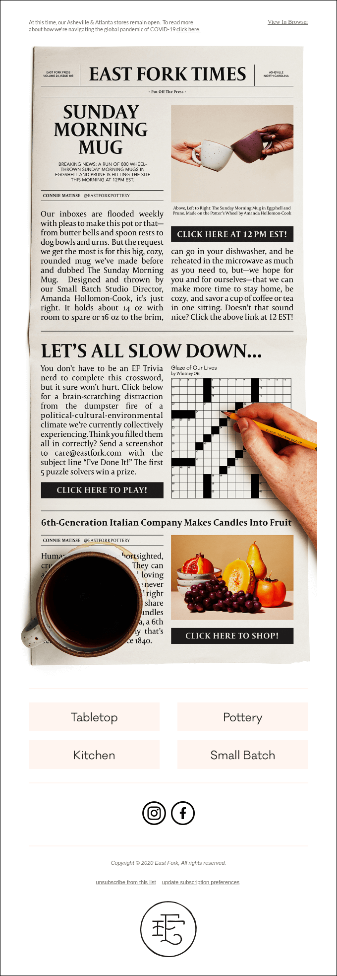 East Fork Times retail email