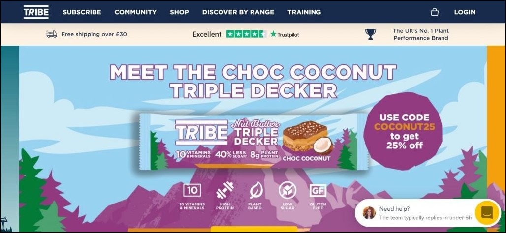 Ecommerce Landing Page - Tribe