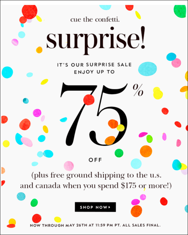 Generous surprise incentives Re-engagement Email