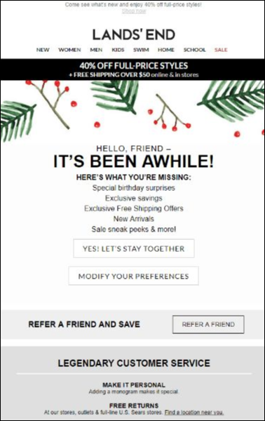 land's end email example