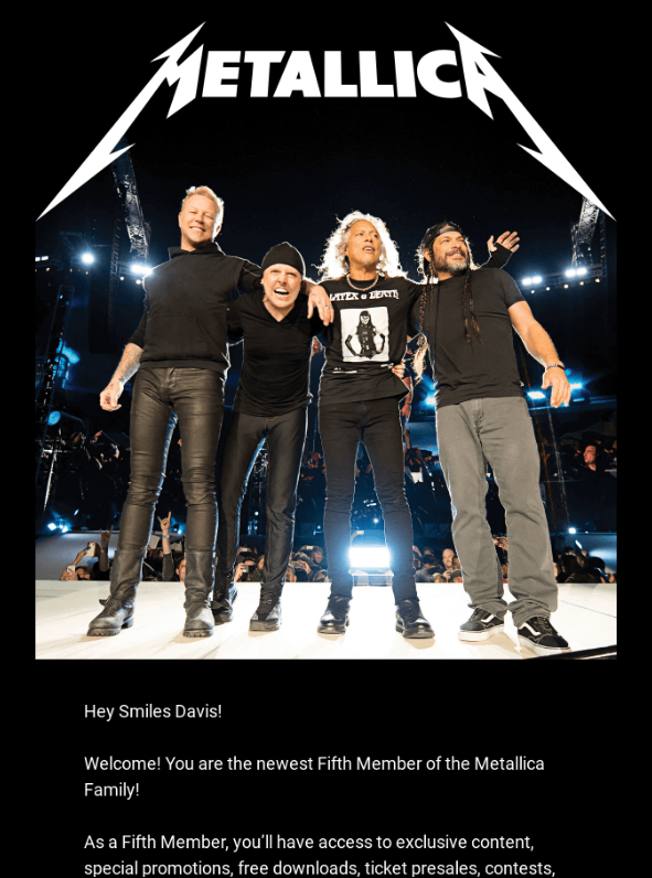Metallica Celebrate The Newest Member
