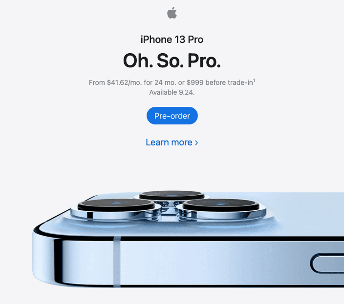 New Product Launch Email from Apple