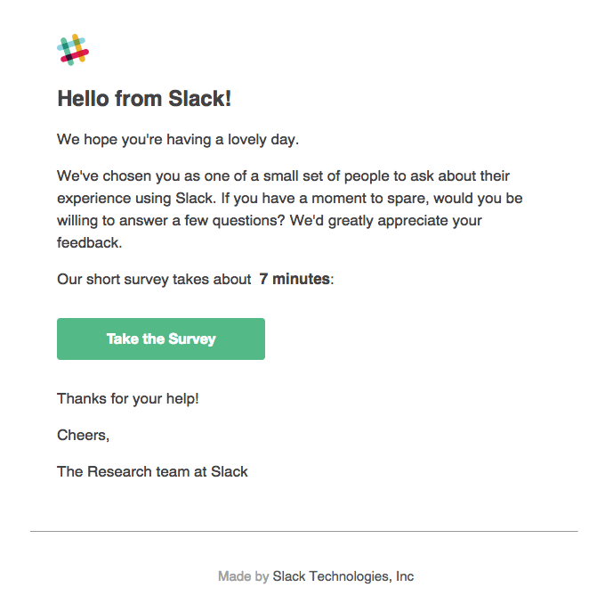 email from slack