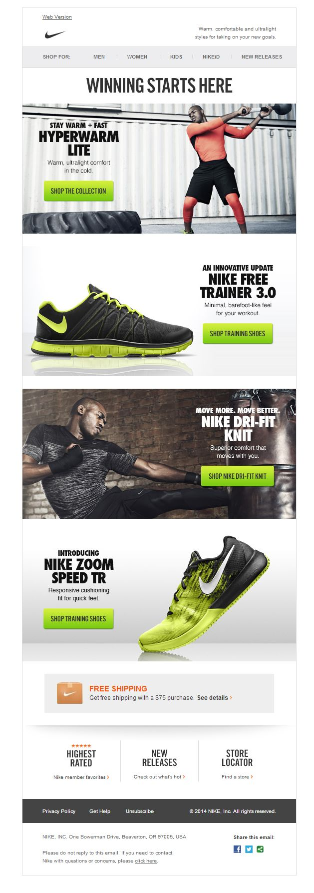 nike's email example