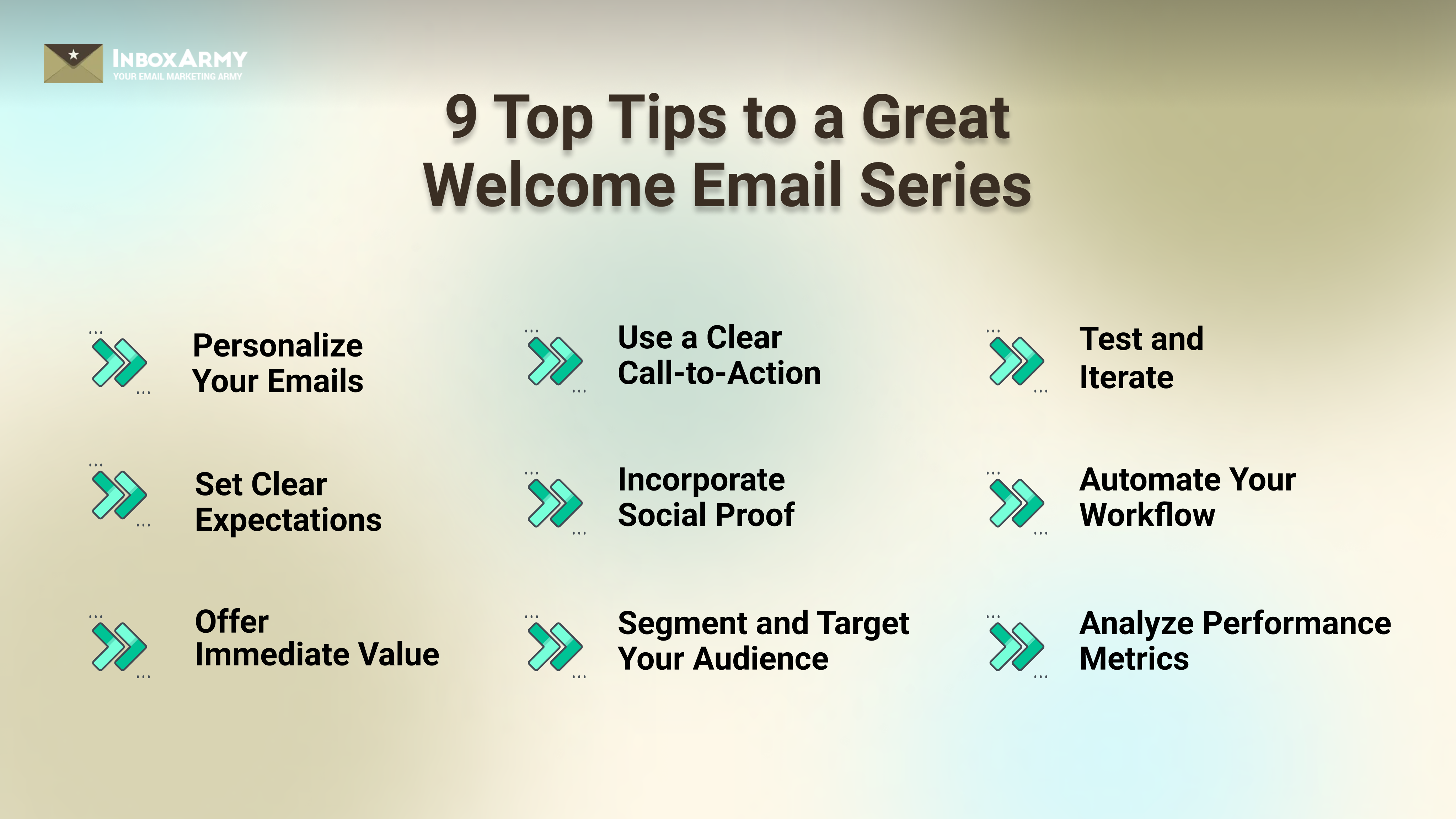 Tips for welcome series