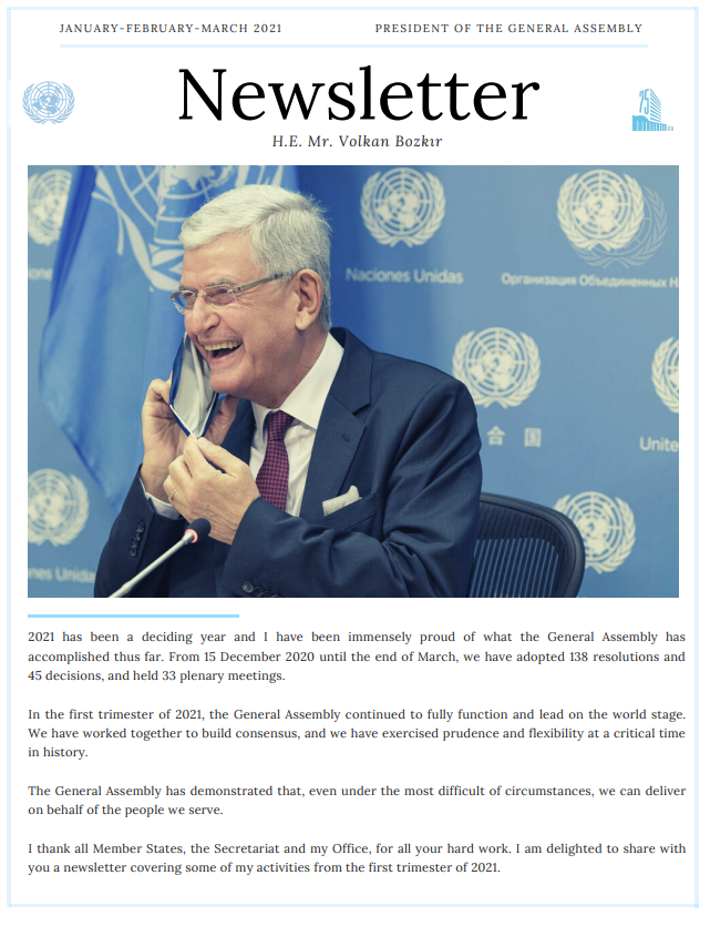 General Assembly newsletter examples