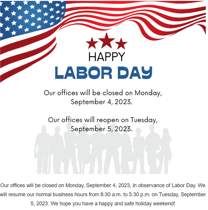 Labor Day Employee Message Example