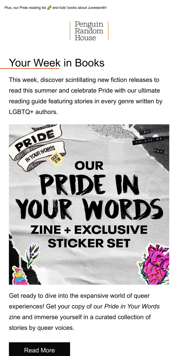 Penguin Random House Personalization newsletter