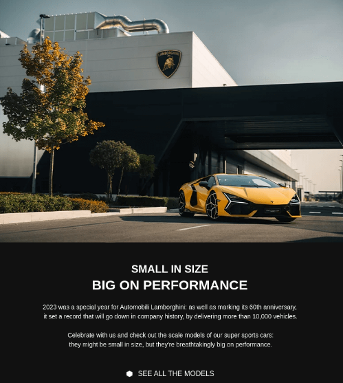 Anniversary sale email for a Automotive brand