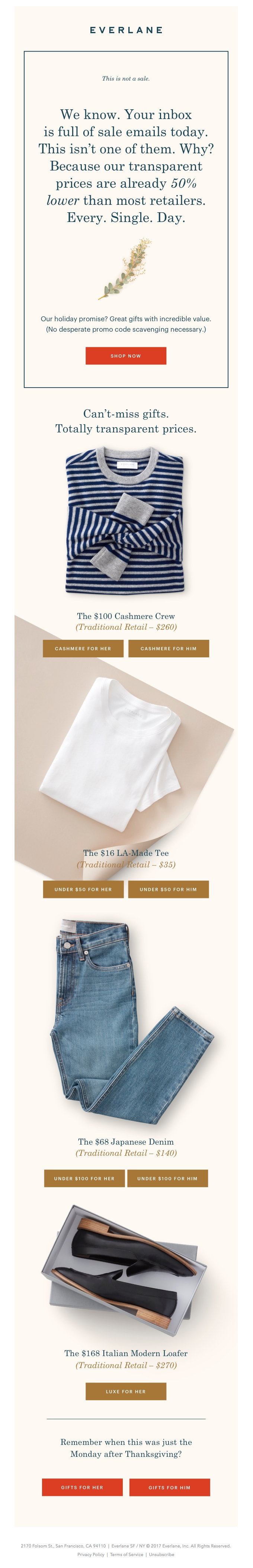 everlane campaign example