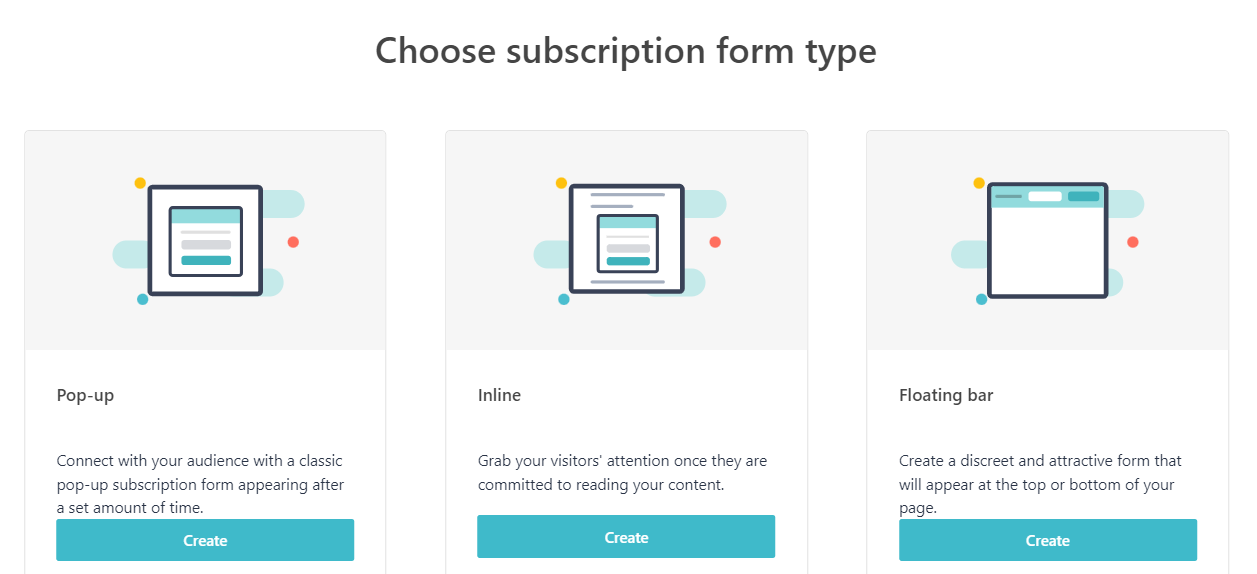 sign up forms moosend