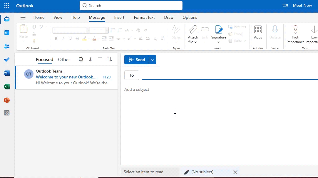 How to insert a GIF in Outlook Email - Web App