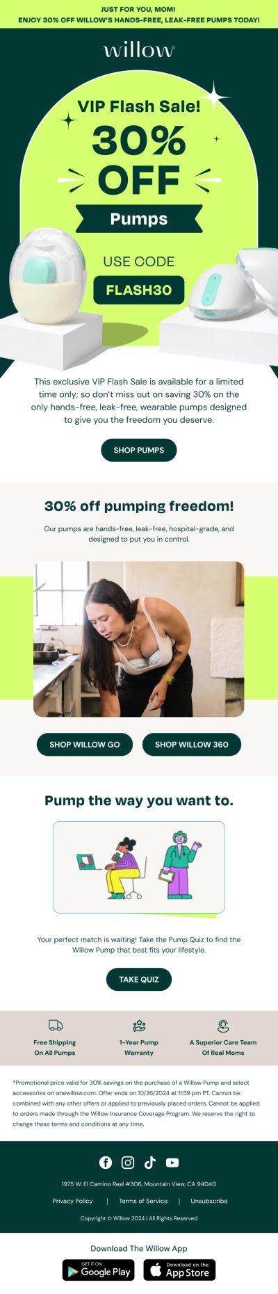 Willow – VIP Flash sale! 30% OFF Pumps