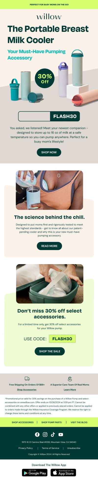 Willow The portable breast milk cooler