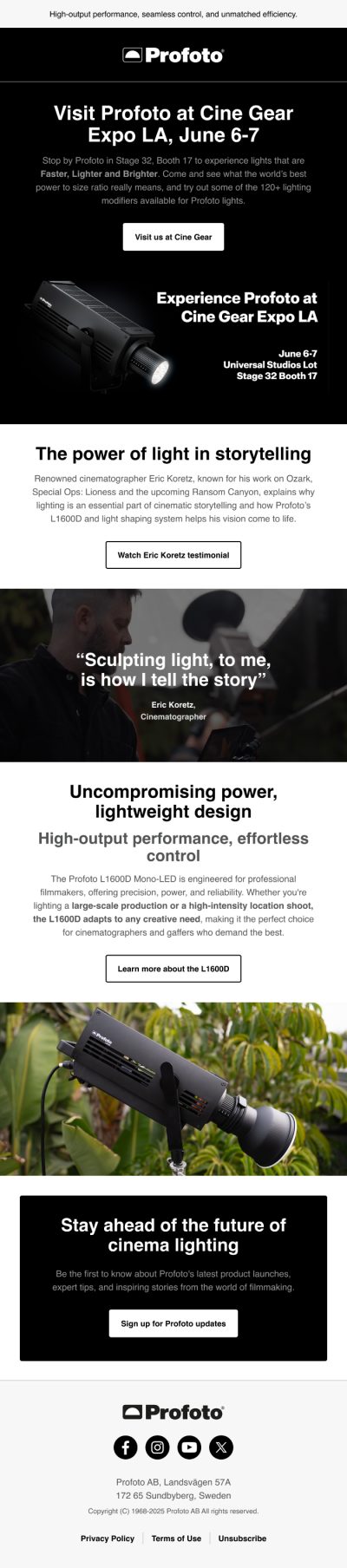 Profoto – Cine Gear