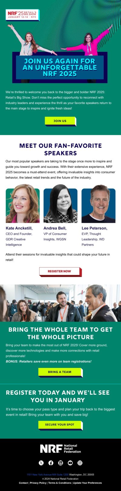 NRF – Join us again for an unforgettable NRF 2025