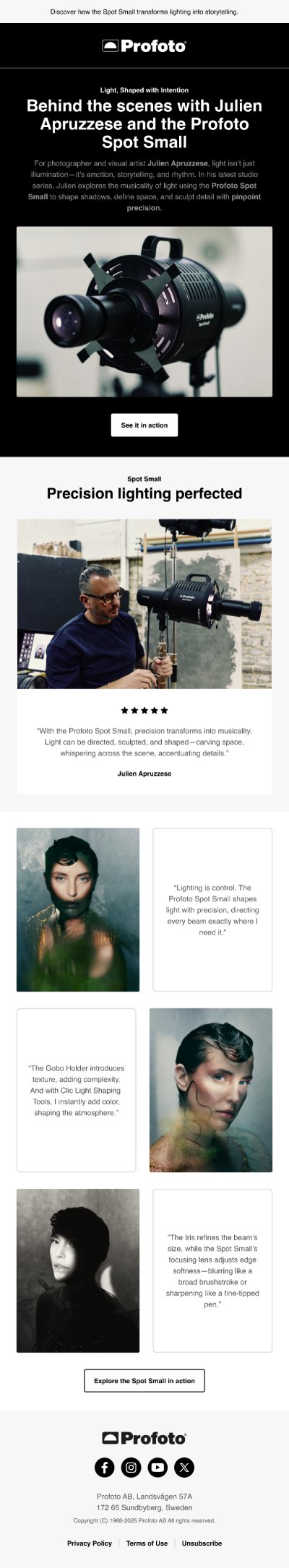 Profoto – “Behind the scenes with Julien Apruzzese and the Profoto Spot Small”
