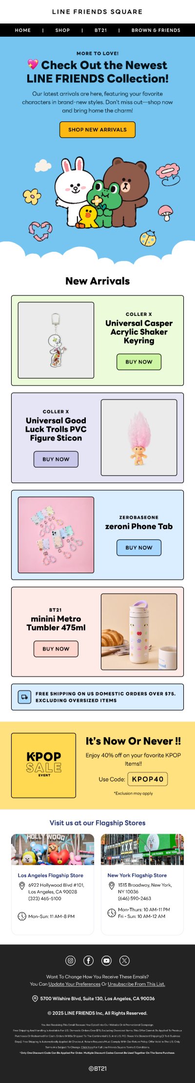 Line friends square check out the newest