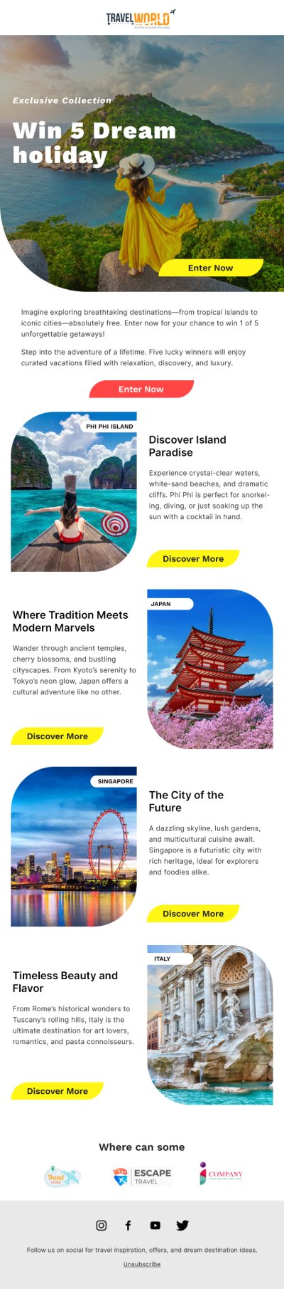 Travel World – Win 5 dream holiday