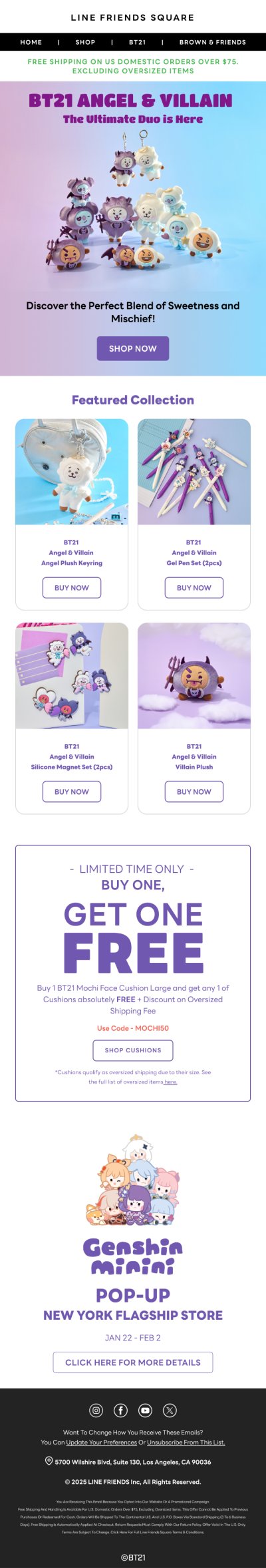 Line Friends Square – BT21 angel & villain
