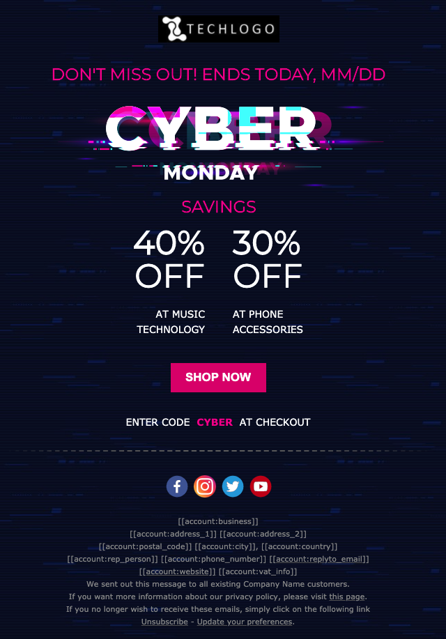Cyber Monday sale
