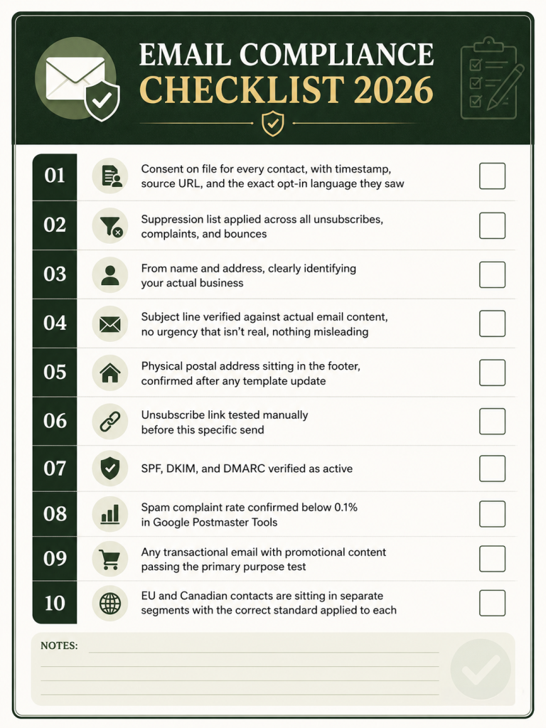 Email Compliance Checklist