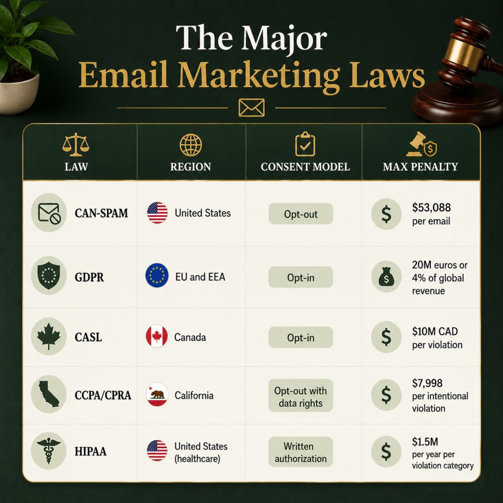 The Major Email Marketing Laws